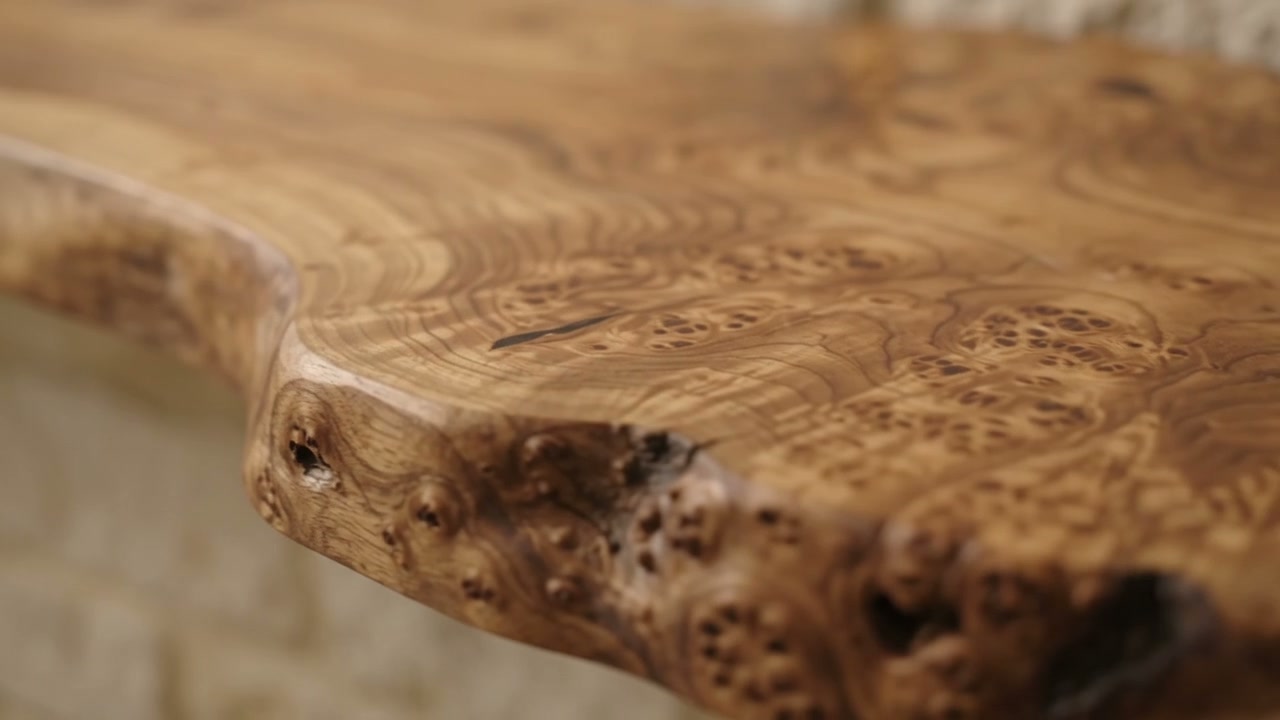 Reverie shelf: burr and resin