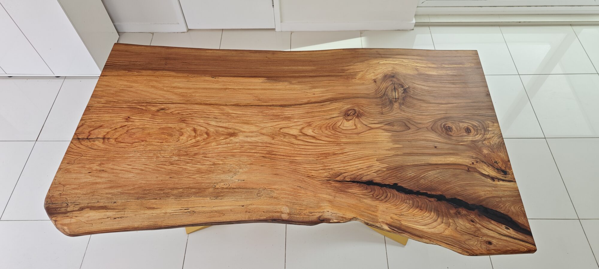 IN STOCK | English Elm Single-Slab Dining Tabletop | Live Edges | 8 Seater | 2.1m x 110cm | Choose Your Own Base, photo 6