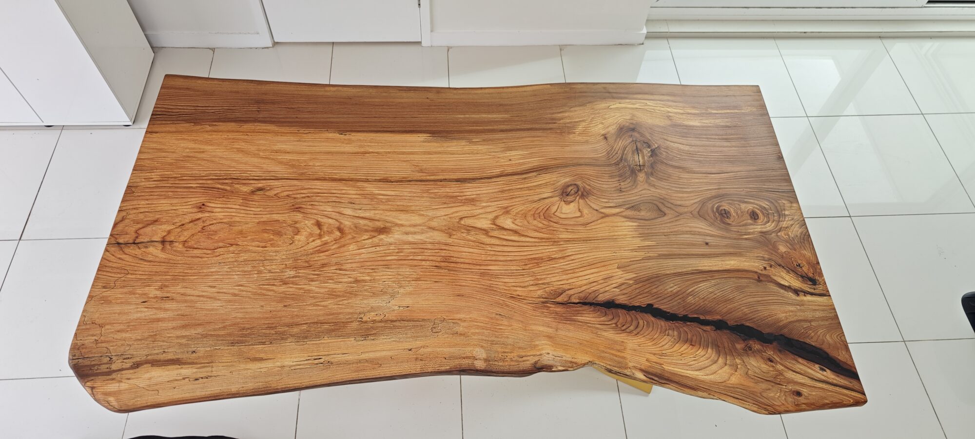 IN STOCK | English Elm Single-Slab Dining Tabletop | Live Edges | 8 Seater | 2.1m x 110cm | Choose Your Own Base, photo 8