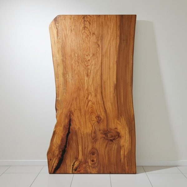 IN STOCK | English Elm Single-Slab Dining Tabletop | Live Edges | 8 Seater | 2.1m x 110cm | Choose Your Own Base