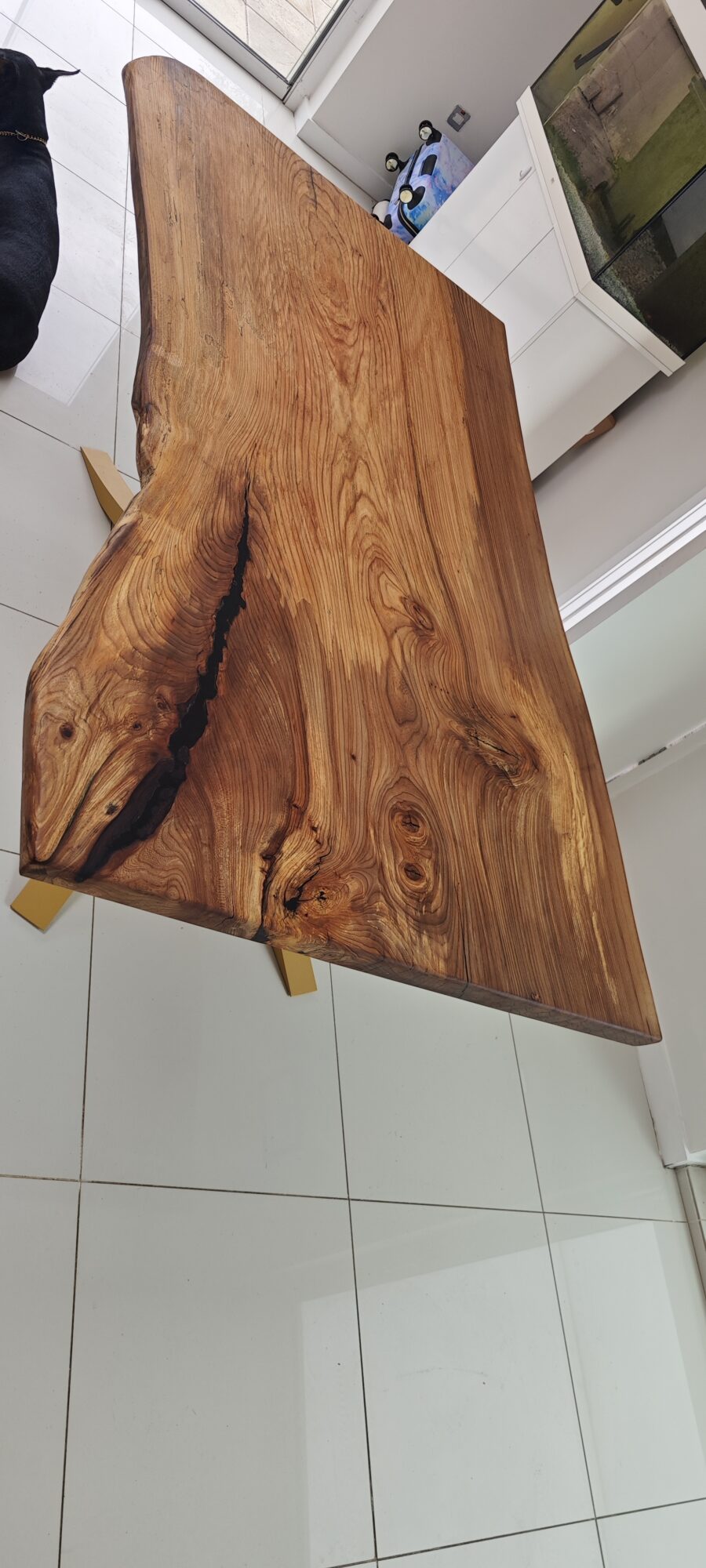IN STOCK | English Elm Single-Slab Dining Tabletop | Live Edges | 8 Seater | 2.1m x 110cm | Choose Your Own Base, photo 9