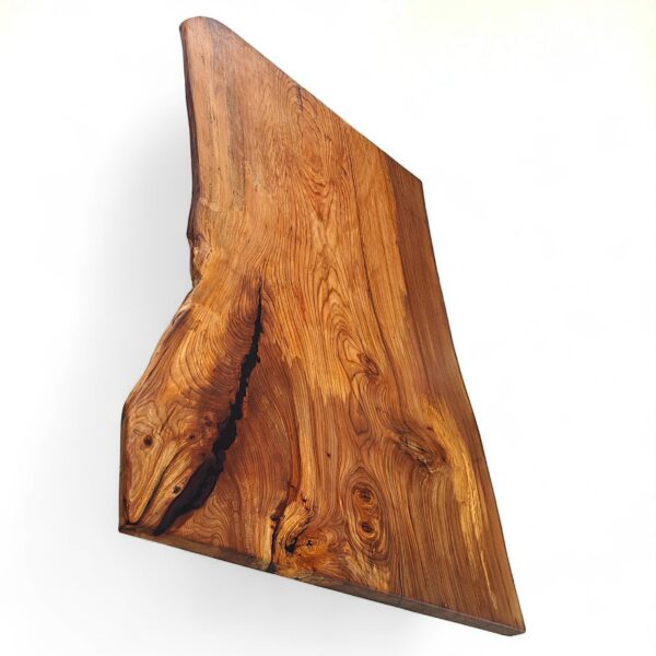 IN STOCK | English Elm Single-Slab Dining Tabletop | Live Edges | 8 Seater | 2.1m x 110cm | Choose Your Own Base