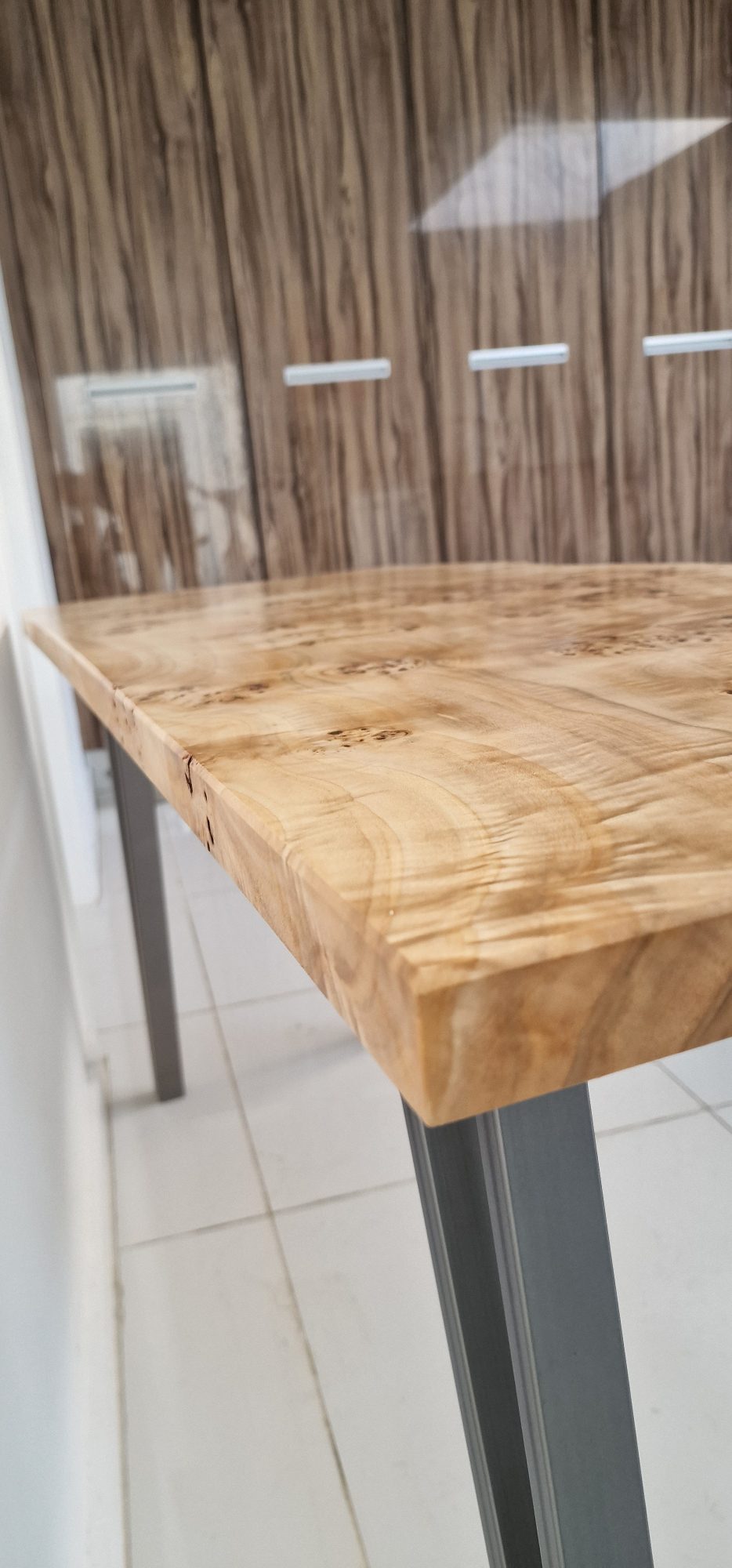 Live Edge Desk | Solid Mappa Burr Wood | Live Edge | Handmade | 120cm x 60cm, photo 11