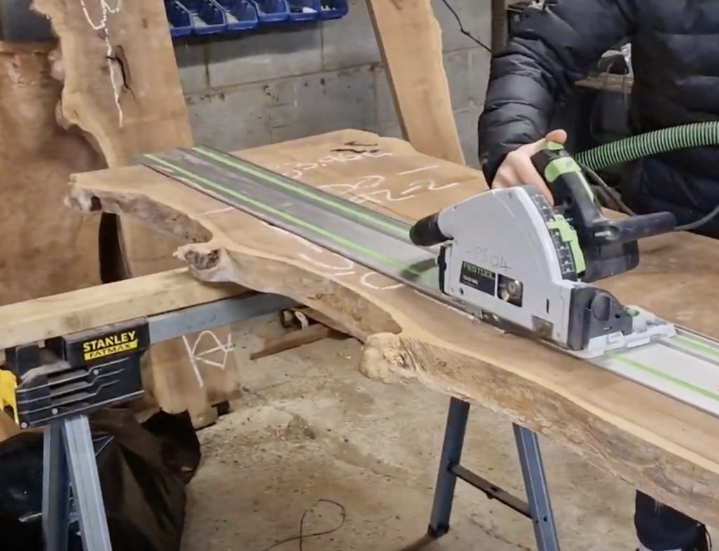Cutting a slab to size