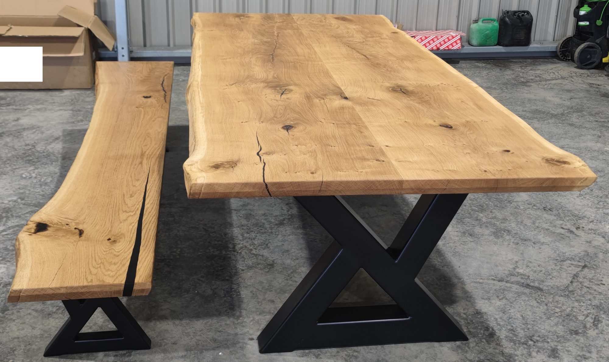 French Oak dining set with Shapeshift legs