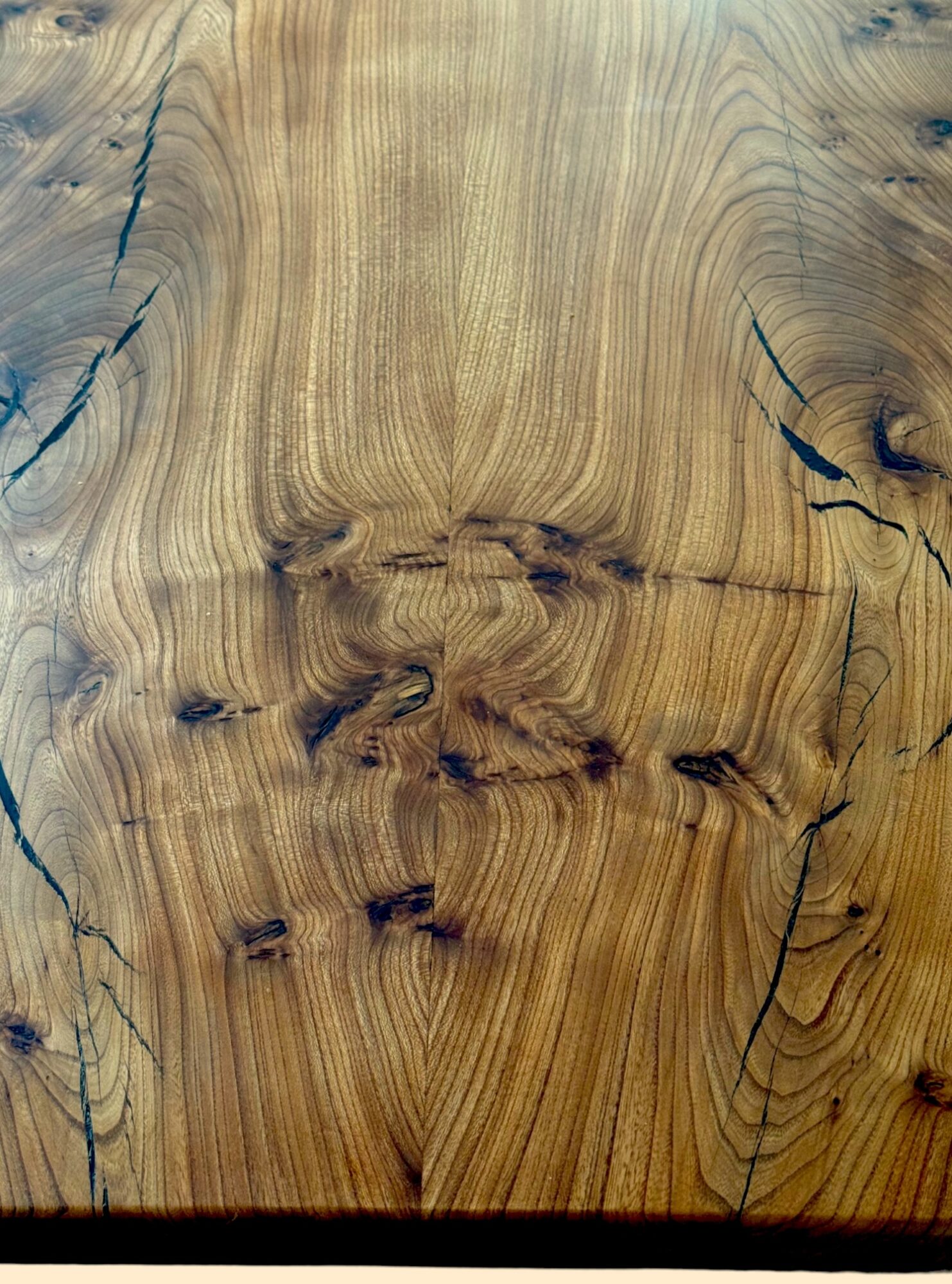 SOLD | English Elm Handcrafted Dining Table | 2.5m x 100cm | Live Edges | Seats 8-10 | Choose Your Own Legs, photo 18