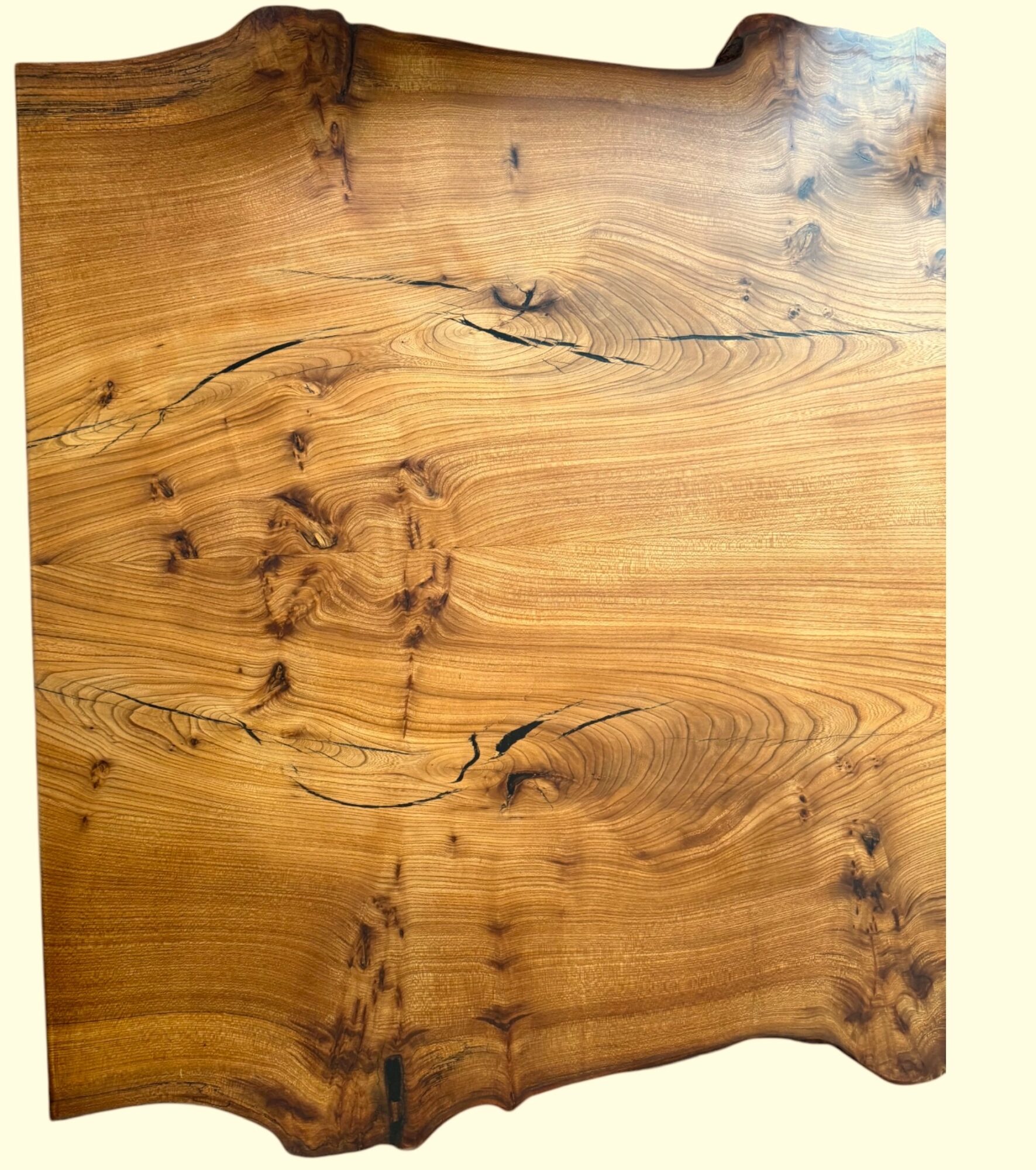SOLD | English Elm Handcrafted Dining Table | 2.5m x 100cm | Live Edges | Seats 8-10 | Choose Your Own Legs, photo 7