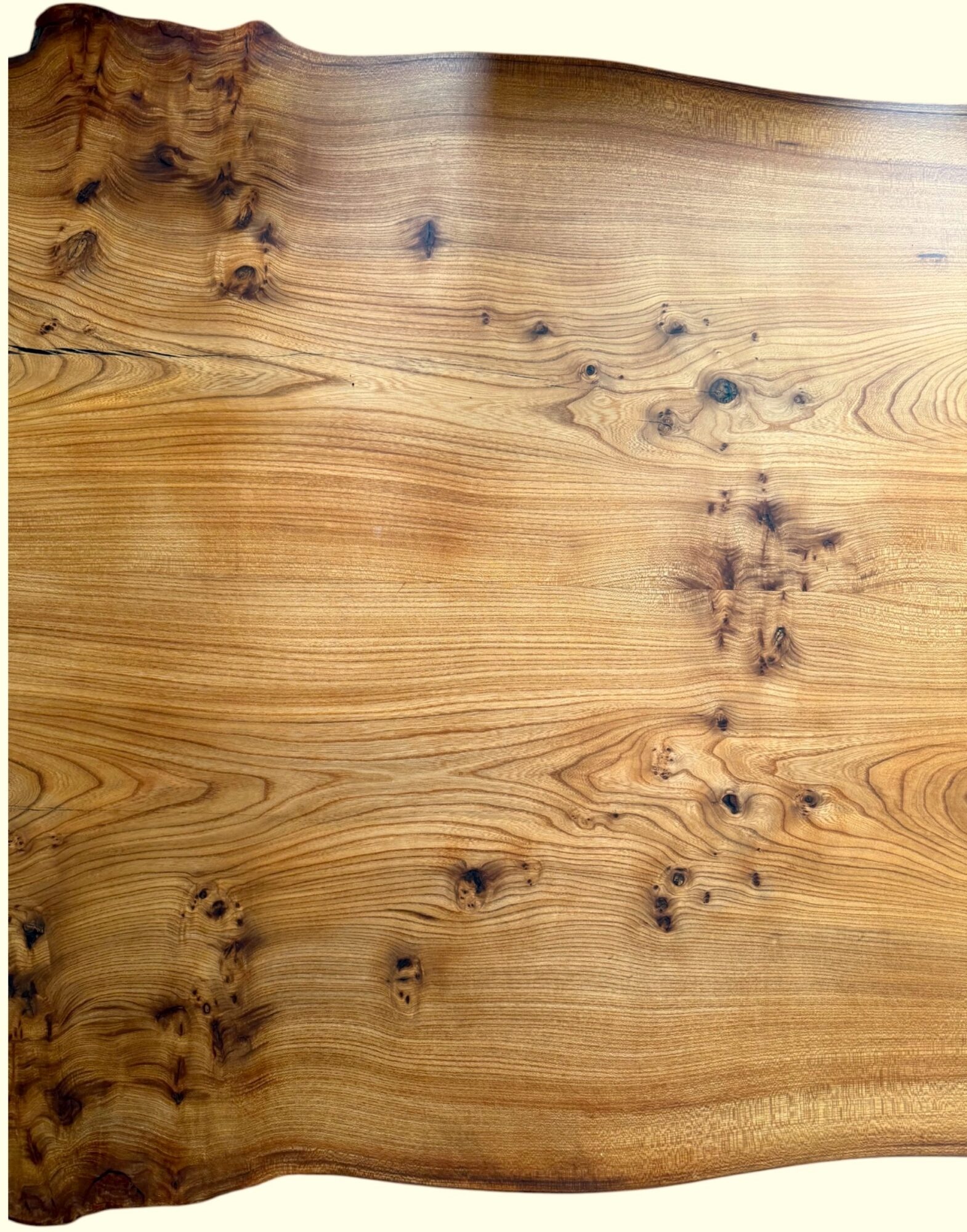 SOLD | English Elm Handcrafted Dining Table | 2.5m x 100cm | Live Edges | Seats 8-10 | Choose Your Own Legs, photo 22
