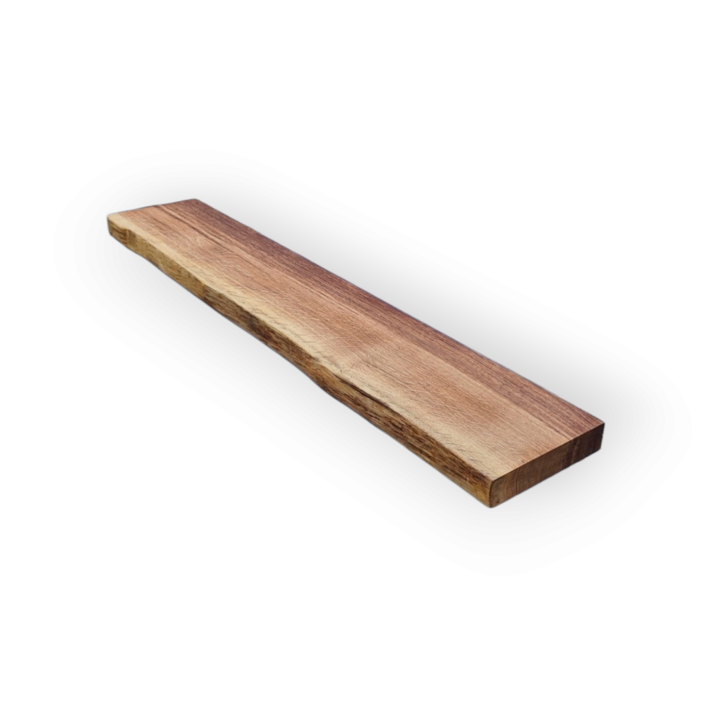 Elegance Brown Oak Floating Shelf on a wall