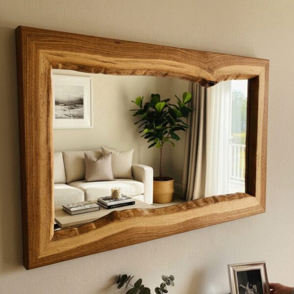 Chateau | French Oak Live Edge Mirror | Bespoke Custom Size