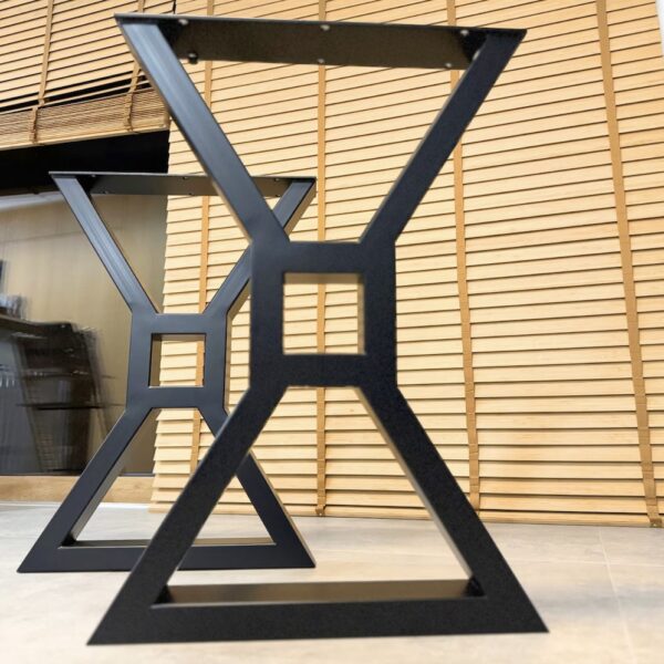 Box X Steel Table Legs – Solid Thick Steel – Custom Size & Colour