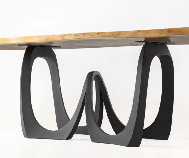 Double Curl steel table legs