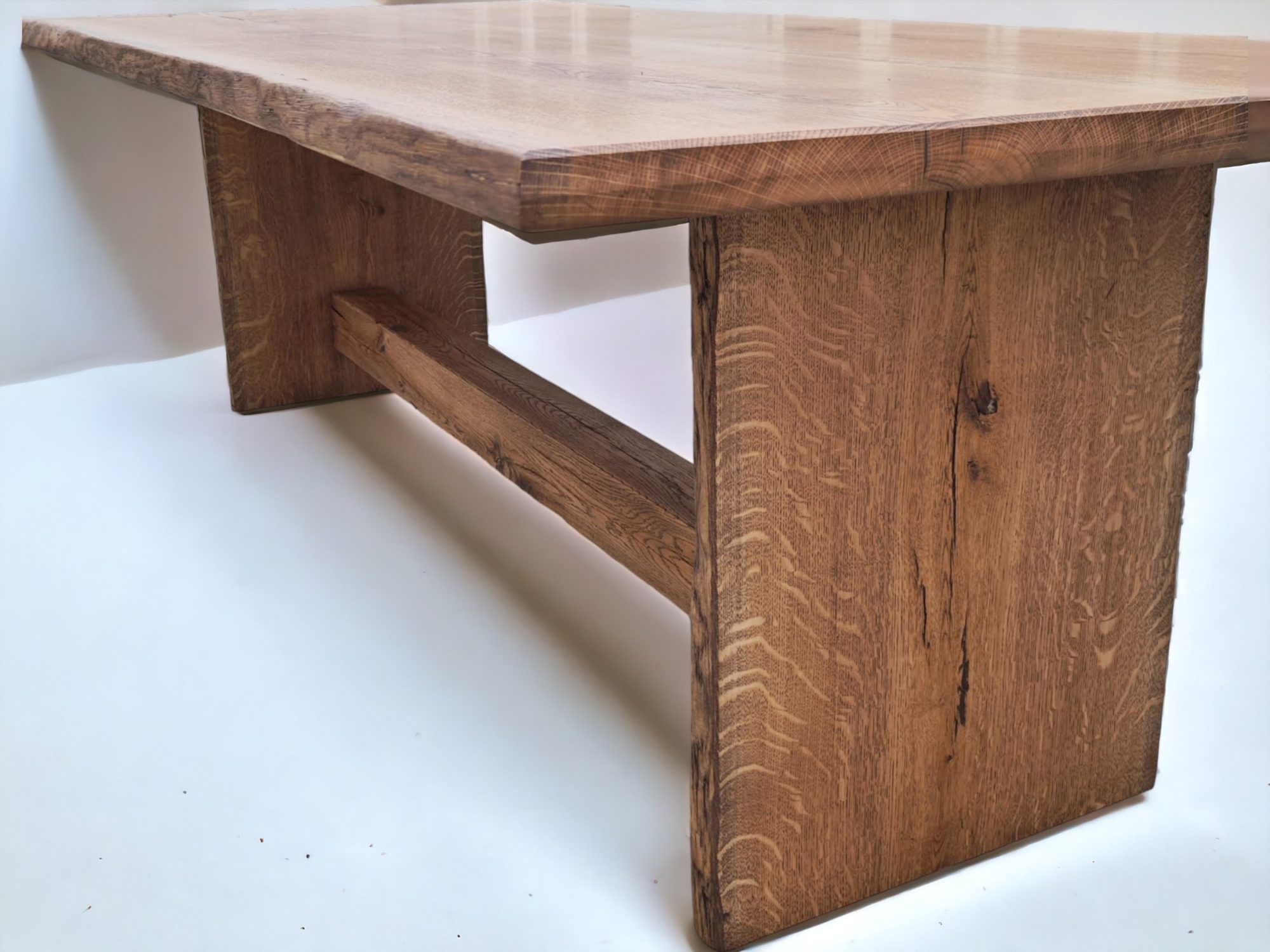 Oak Slab Trestle Table Legs