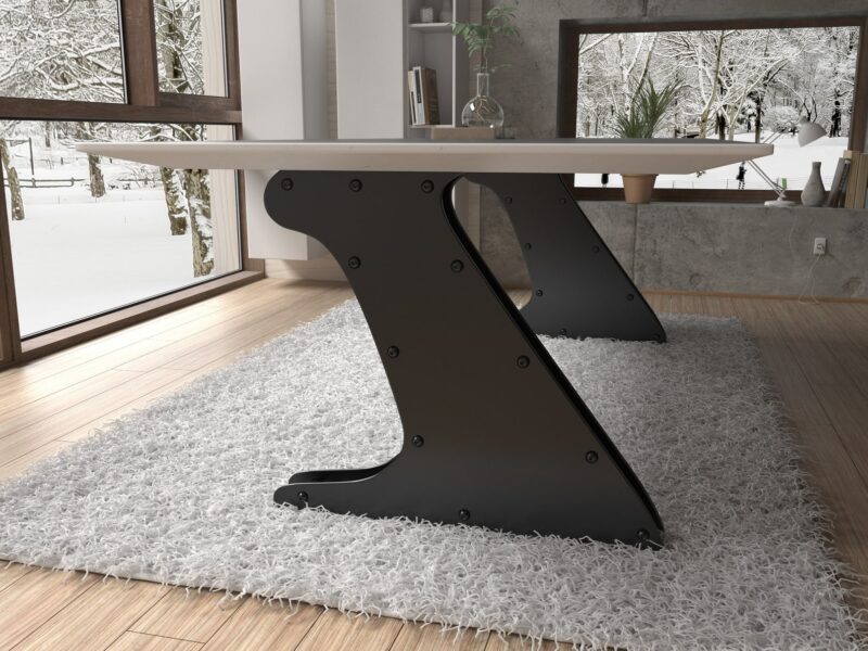 S-Curve steel table legs