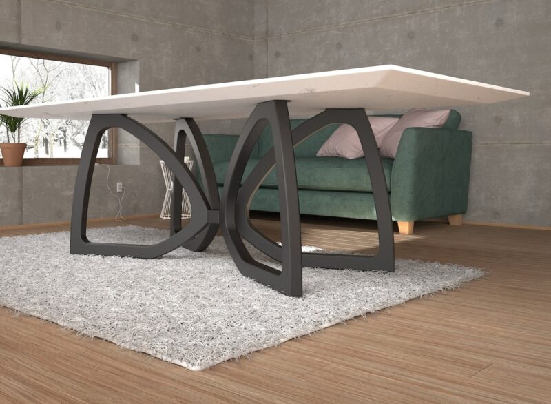 Four Rings steel table legs