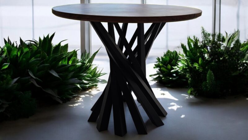 Twisted Column steel table legs