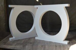Designer Steel Table Legs | Unique 28" Height | Set of 2 for Live Edge |  | Custom Size Available [FLNDCR8100]