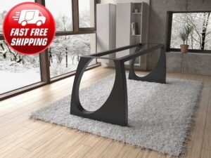 Modern X-Frame Steel Table Base | Handmade in UK | Custom Sizes & Colors | 100