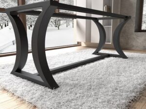 Premium Heavy Duty Steel Table Base - UK Handmade - Tri-Rod Support - Custom Sizes & Colours [3TBFLHG100]