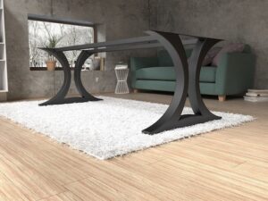 Extra Wide Steel Table Base - Handmade in the UK - 100
