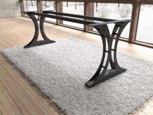 Modern Steel Table Base - UK Handcrafted Heavy-Duty Design - Custom Sizes Available [2TBNIKL81100]