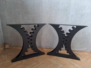 Gear Wheel Shape Steel Table Legs - Style | UK Handcrafted |  100