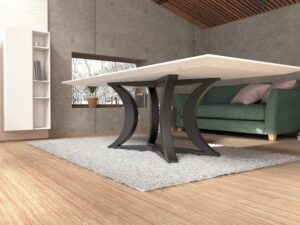 Hourglass Steel Table Base | Custom Sizes & Colours | UK Handcrafted |  [HRGLSS8100]