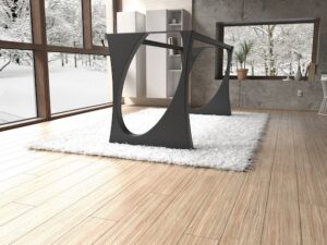 Oval Steel Table Base | Bar Height | Designer Modern Style | Handcrafted in UK