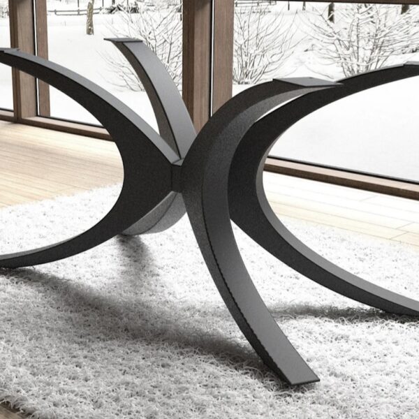 solid stel designer table dining table base