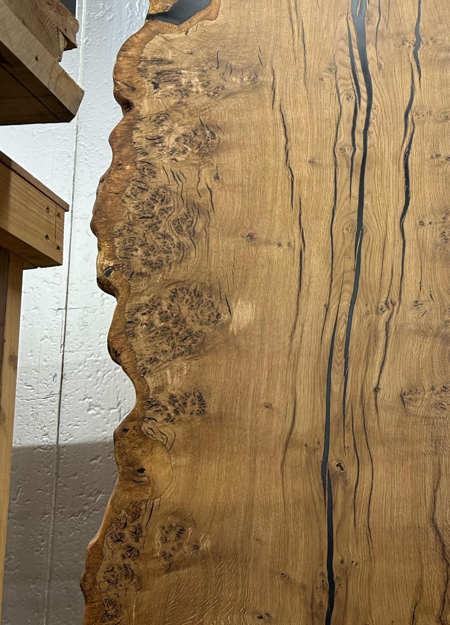 SOLD | Pippy Oak Single-Slab Tabletop | Live Edges | 10 Seater | 2.2m x 120cm | Choose Your Own Base, photo 6