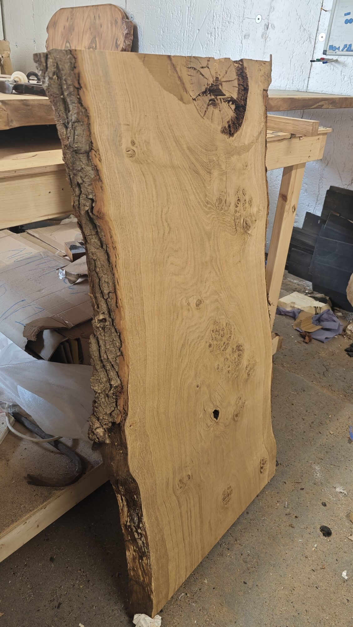 PRE-ORDER | Pippy Oak Coffee Tabletop | Live Edges | 1.1m x 60cm | Choose Your Own Base, photo 2