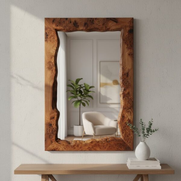 Rivergrain | English Elm Mirror | Live Edge | Made To Any Size