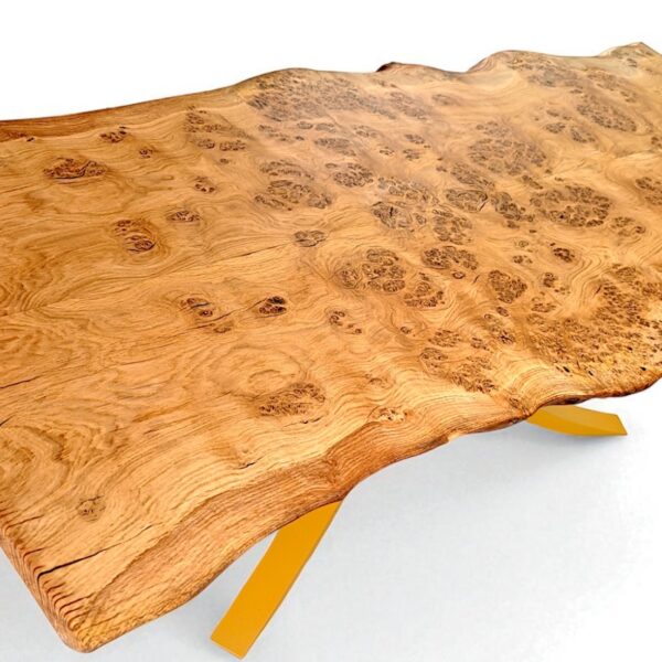 IN STOCK | Pippy Oak Dining Tabletop | Live Edges | 10-12 Seater | 2.5m x 110cm | Choose Your Own Base