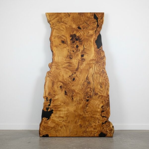 IN STOCK | Burr Oak Single-Slab Tabletop | Live Edges | 8 Seater | 2.1m x 110cm | Choose Your Own Base