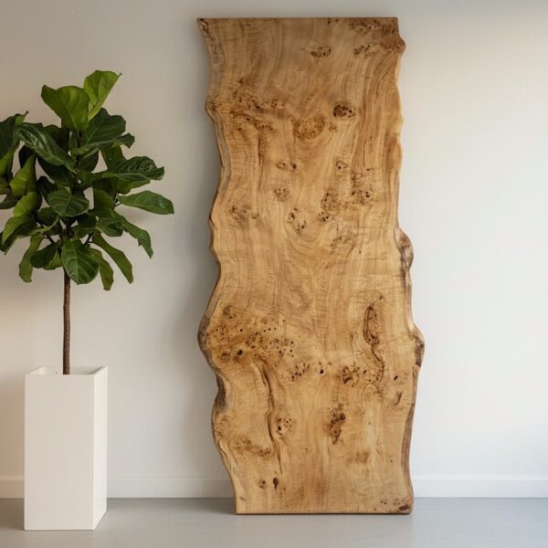 IN STOCK | Mappa Burr Single-Slab Tabletop | Live Edges | 10 Seater | 2.4m x 100cm | Choose Your Own Base