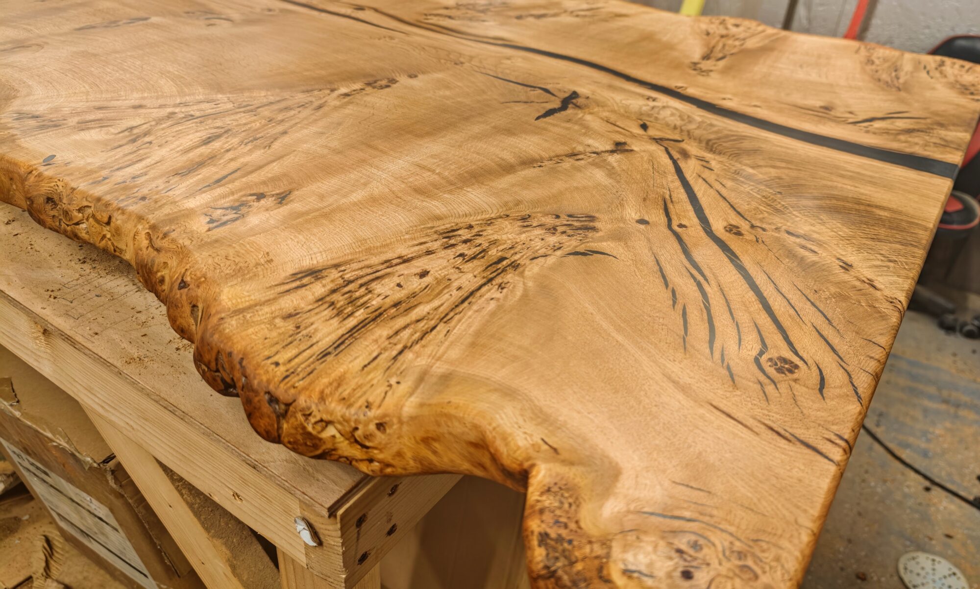 IN STOCK | Mega Burr Oak Single-Slab Tabletop | Live Edges | 12 Seater | 300cm x 120cm | Choose Your Own Base, photo 4